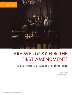 Are We LUCKY For The FIrST AmeNDmeNT?