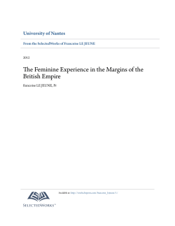 The Feminine Experience in the Margins of the British Empire