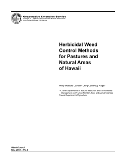 Herbicidal weed control methods for pastures and natural