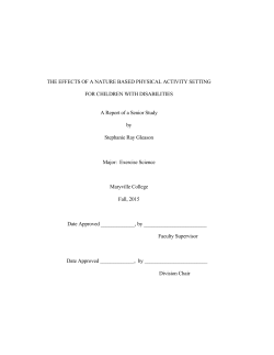 THE EFFECTS OF A NATURE BASED PHYSICAL ACTIVITY