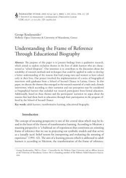 Understanding the Frame of Reference Through Educational