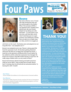 Spring 2017 newsletter - Auburn Valley Humane Society