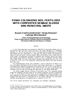 FUNGI COLONIZING SOIL FERTILIZED WITH COMPOSTED