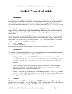 High Earth Pressure Coefficient K0 - Geo