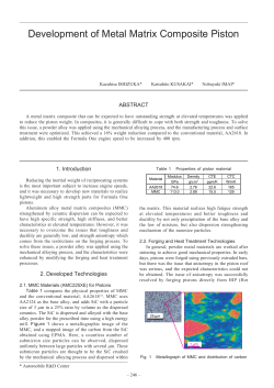 Development of Metal Matrix Composite Piston - F1