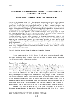CCI3 LITERATURE 1242 FEMININE CHARACTERS IN GEORGE