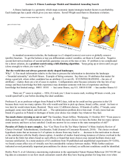 Fitness Landscape Models and Simulated Annealing Search A