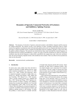 Dynamics of Sparsely Connected Networks of Excitatory and