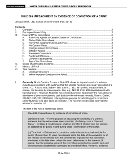 RULE 609: IMPEACHMENT BY EVIDENCE OF CONVICTION OF A