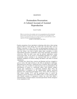 Postmodern Procreation: A Cultural Account of