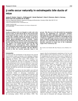 cells occur naturally in extrahepatic bile ducts of mice
