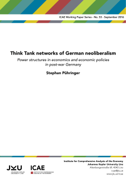 Think Tank networks of German neoliberalism