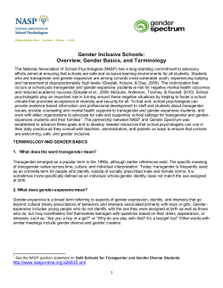 Gender Inclusive Schools - National Association of School