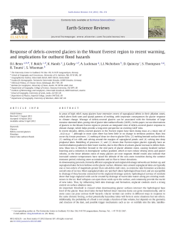 Response of debris-covered glaciers in the Mount Everest region to