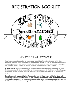 Camp Iroquois Registration Booklet