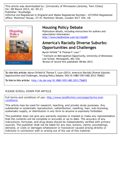 America`s Racially Diverse Suburbs