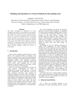Modeling and Simulation of a Swarm of Robots for Box