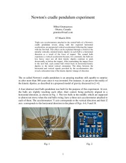 Newton`s cradle pendulum experiment