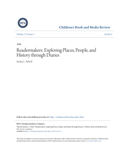 Readermakers: Exploring Places, People, and History through Diaries