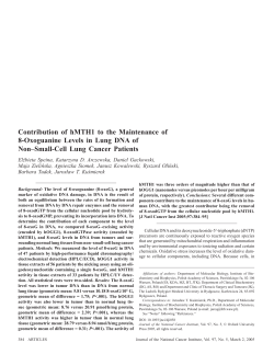 ARTIC LE Contribution of hMTH1 to the Maintenance of 8