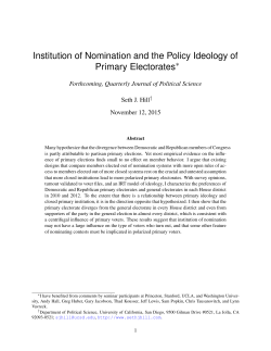 Institution of Nomination and the Policy Ideology of Primary Electorates