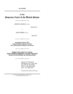 Brief for Amicus Curiae Fort Worth-Tarrant County Branch NAACP in