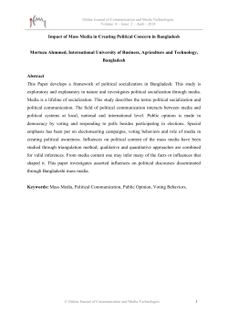 Impact of Mass Media in Creating Political Concern in Bangladesh