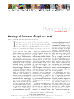 Meaning and the Nature of Physicians` Work