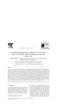 Oxidative dehydrogenation of propane over Cr2O3/Al2O3 and