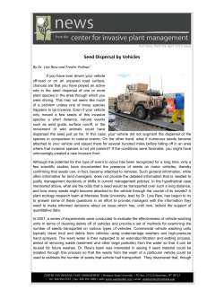Seed Dispersal by Vehicles - Weed and Invasive Plant Ecology and