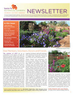 newsletter - Santa Fe Botanical Garden