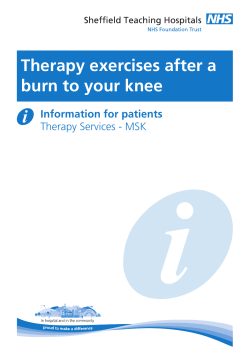 Therapy exercises after a burn to your knee