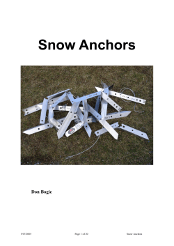 Snow Anchors