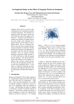 An Empirical Study on the Effect of Negation Words on Sentiment