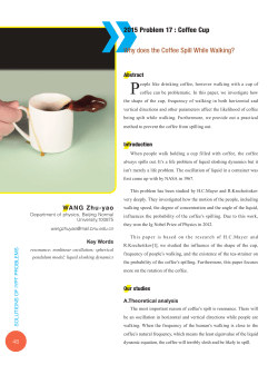 2015 Problem 17 : Coffee Cup Why does the Coffee Spill While