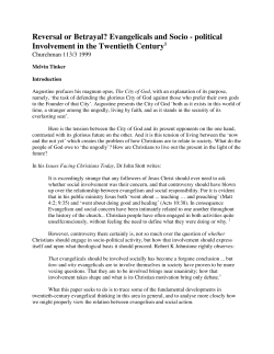 Reversal or Betrayal? Evangelicals and Socio