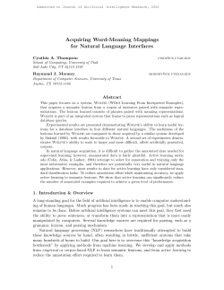 Acquiring Word-Meaning Mappings for Natural