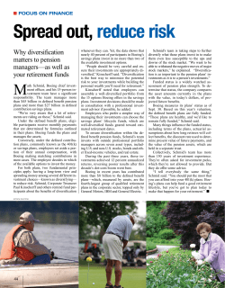 Spread out, reduce risk