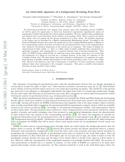 An observable signature of a background deviating from Kerr