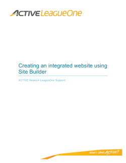 ACTIVE Network LeagueOne Support: Creating
