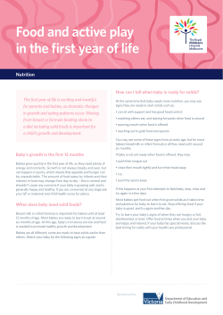 Food in the First Year of Life