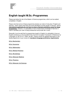 English Taught M.Sc.-Programmes - Uni