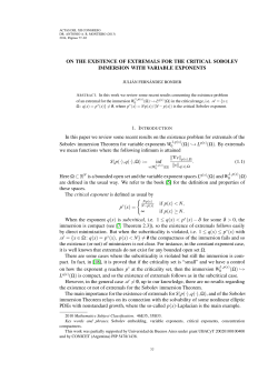 ON THE EXISTENCE OF EXTREMALS FOR THE