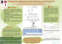 Standard curve quantification for bacterial DNA using a real