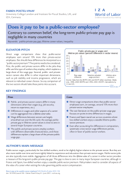 Does it pay to be a public-sector employee?
