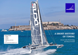 A SHORT HISTORY OF TIMING - World Sailing Speed Record Council