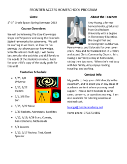 frontier access homeschool program