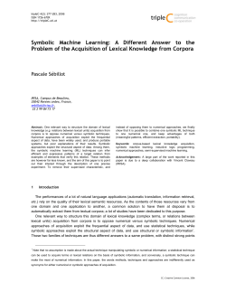 Symbolic Machine Learning: A Different Answer to the