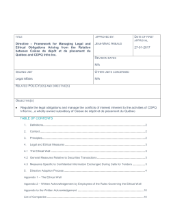 Directive - R&eacute;daction et diffusion des politiques, directives et autres