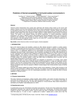 Prediction of thermal acceptability in hot-humid